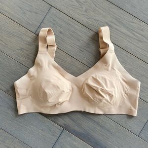 Knix Padded V Neck Evolution Bra Size 4 32C 32D 34C 34D Nude Beige